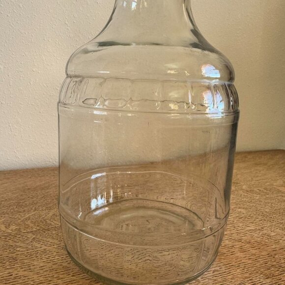 Vintage Glass Barrel Juice Bottle - Picture 2 of 7
